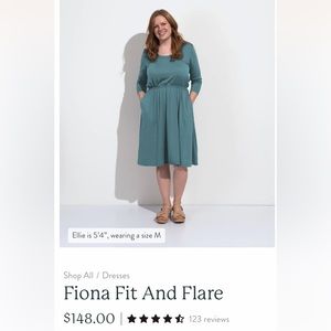 Wool& Fiona Fit and Flare Size M Blue